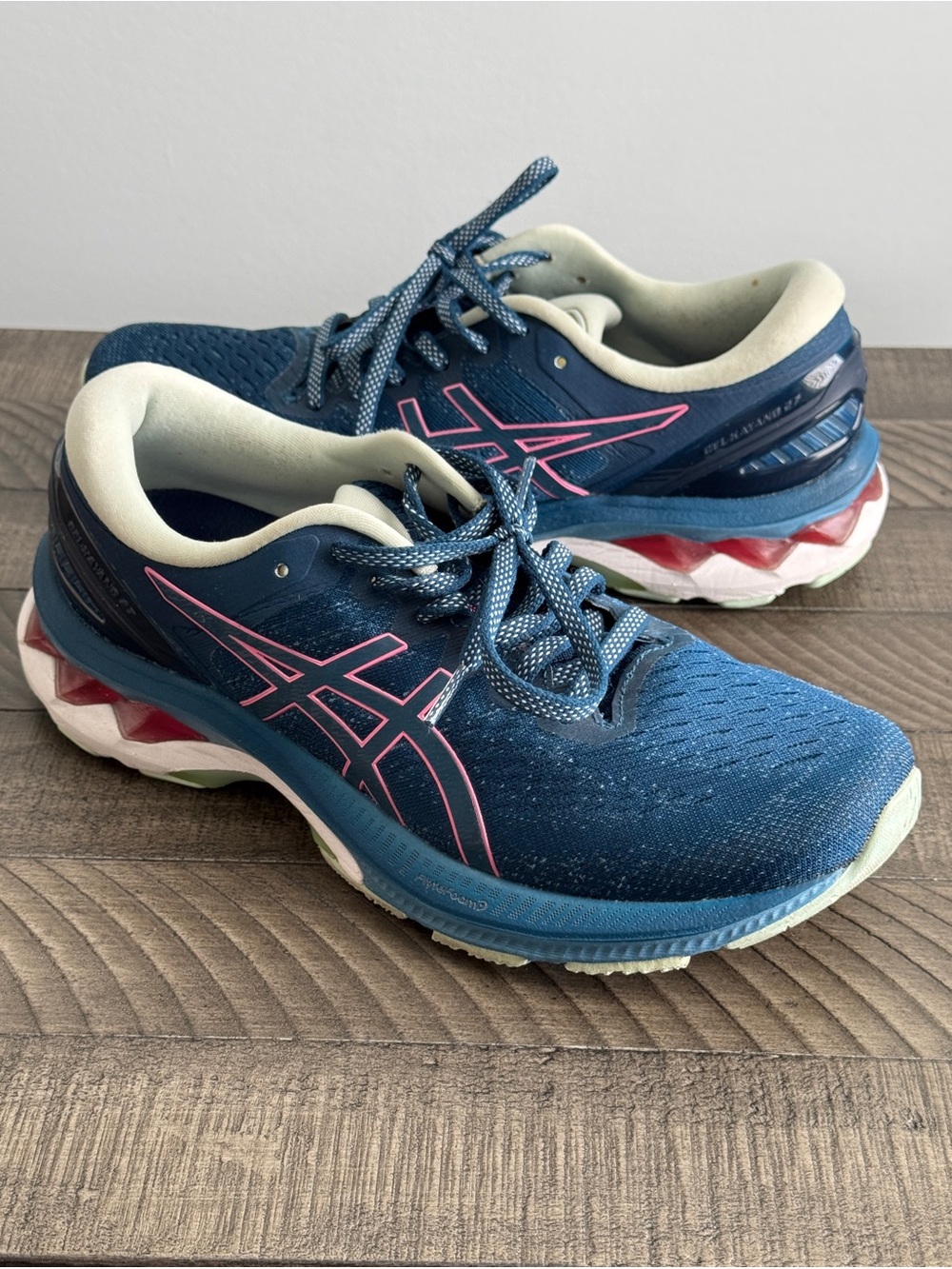 Asics Gel Kayano 27 Womens - Blue Navy Racing Running Shoes Size 8